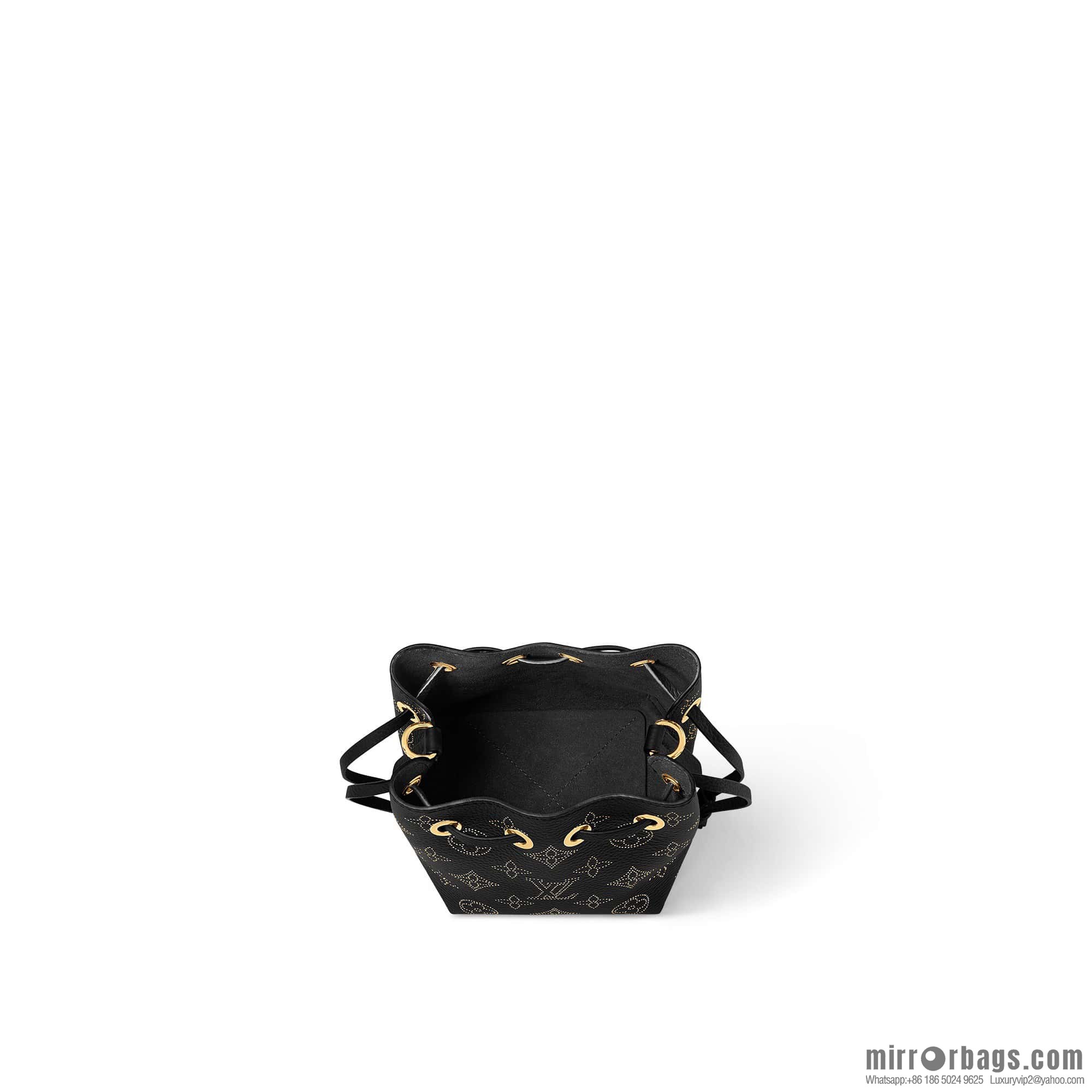 [Boutique‑grade] M82744 black full leather mini bucket bag series Pico Bella bucket bag