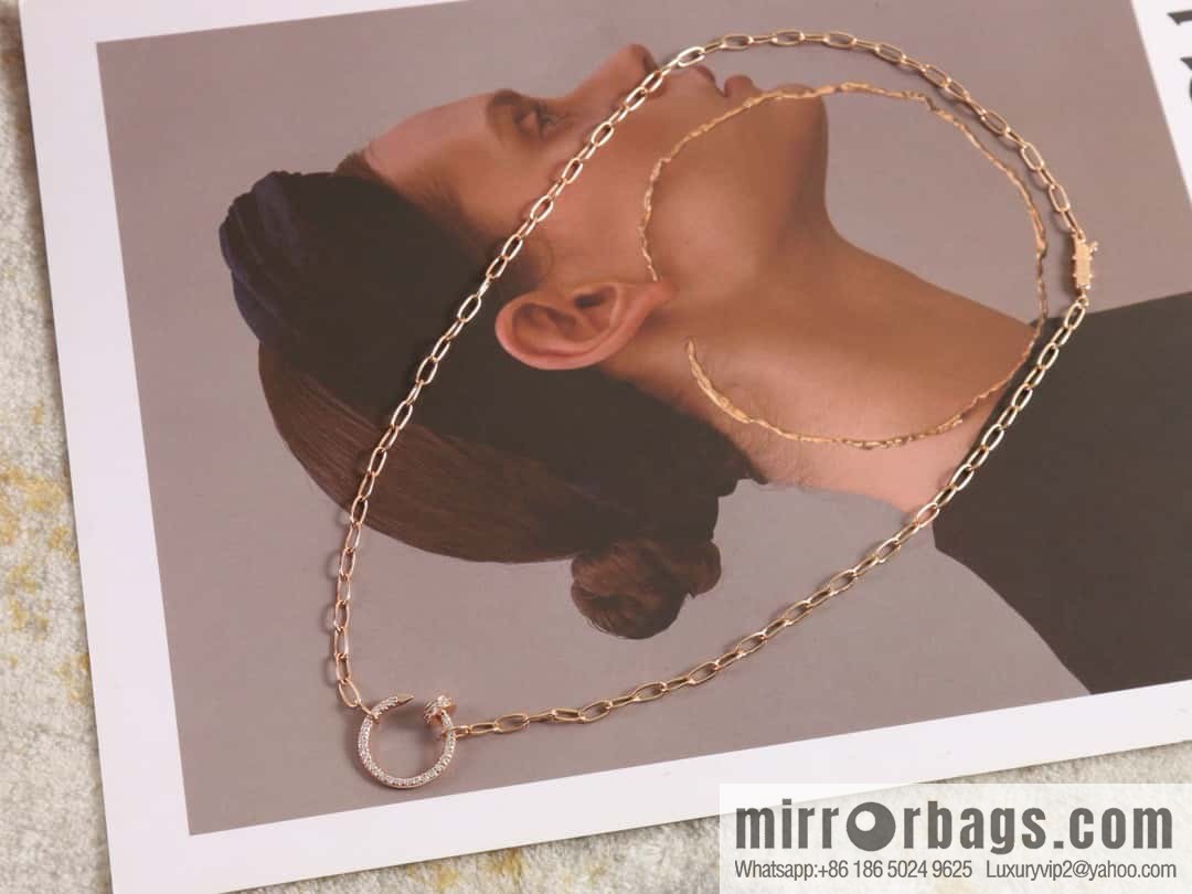 ❗New ❗ ☀ one to one Seiko version ☀ Cartier Cartier new full diamond nail necklace ☀