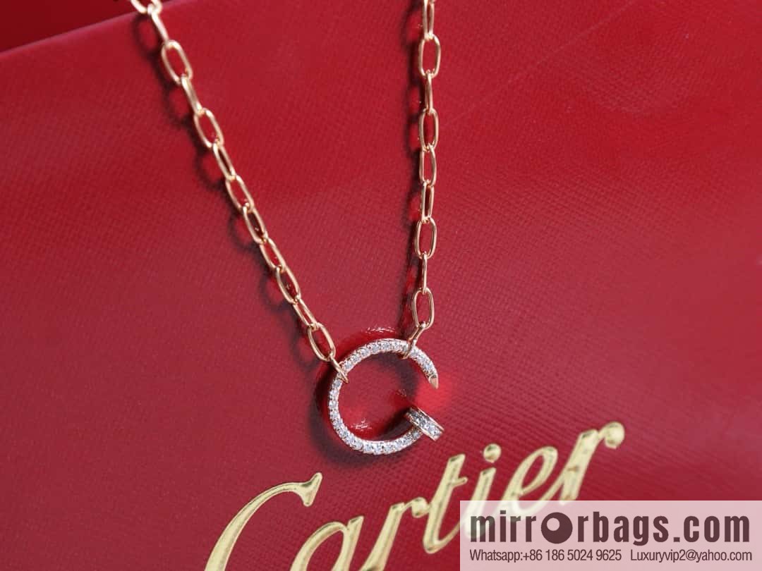 ❗New ❗ ☀ one to one Seiko version ☀ Cartier Cartier new full diamond nail necklace ☀