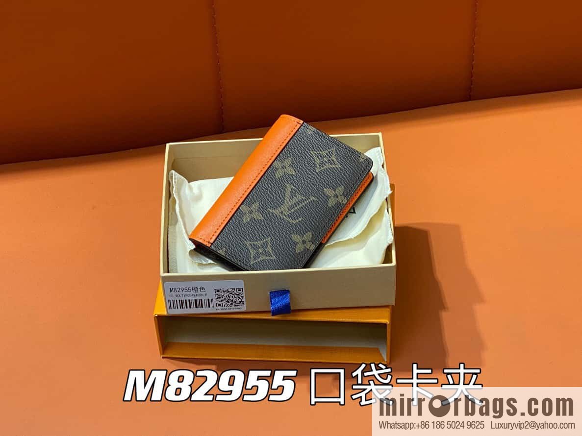[Premium‑quality] M82955 monogram orange, card holder wallet series, this Coin card holder, pocket card holder