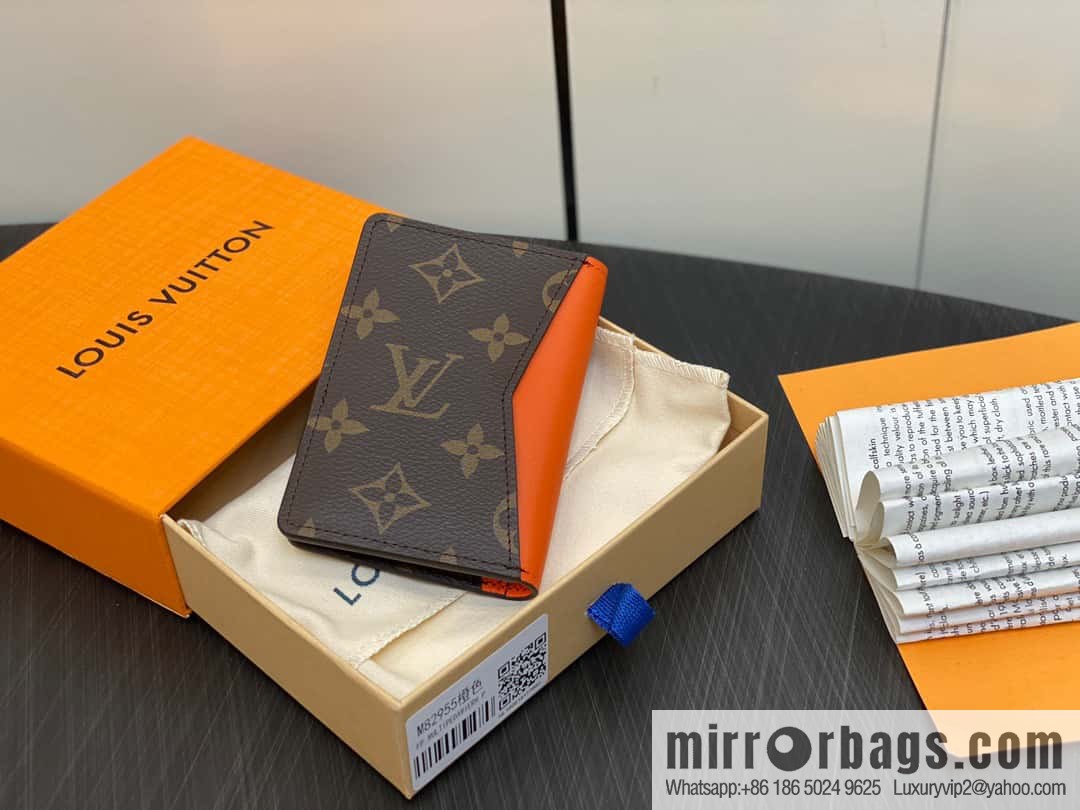 [Premium‑quality] M82955 monogram orange, card holder wallet series, this Coin card holder, pocket card holder