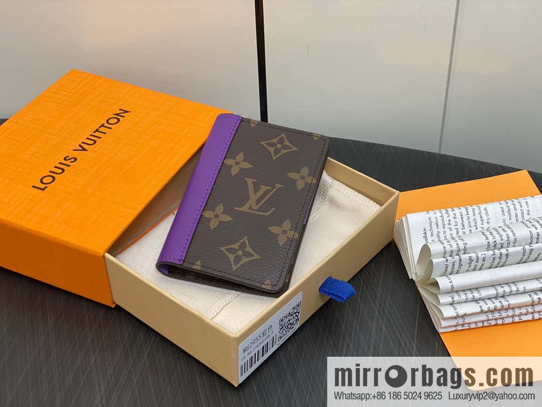 [Premium‑quality] M82955 monogram purple, card holder wallet series, this Coin card holder, pocket card holder
