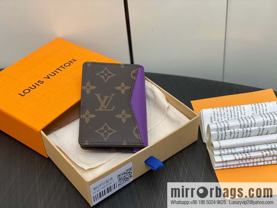 [Premium‑quality] M82955 monogram purple, card holder wallet series, this Coin card holder, pocket card holder