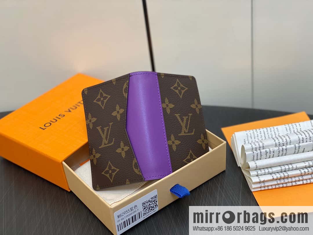[Premium‑quality] M82955 monogram purple, card holder wallet series, this Coin card holder, pocket card holder