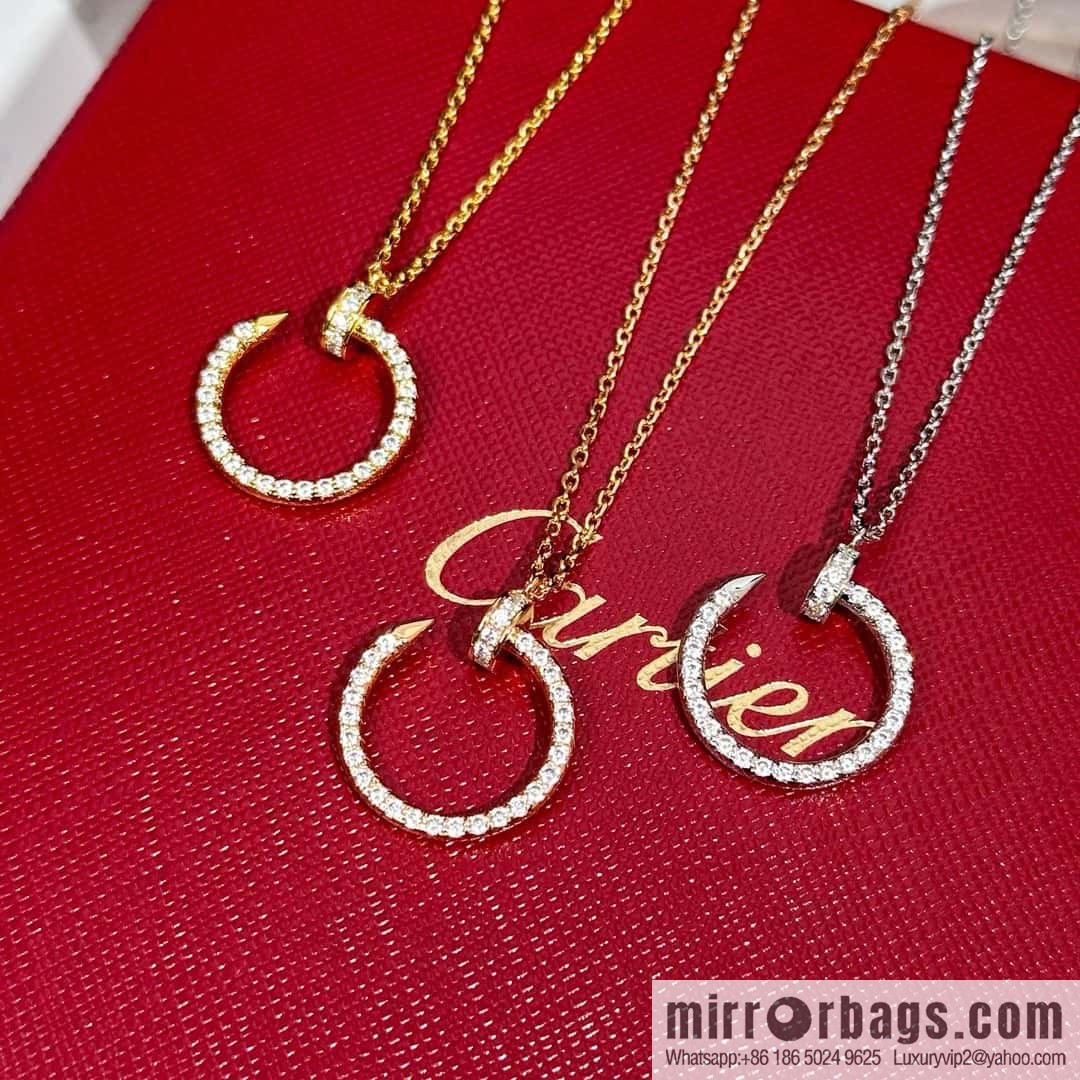 ❗New ❗ ☀ one to one Seiko version ☀ Cartier Cartier glossy, full of diamonds, nail necklace ☀