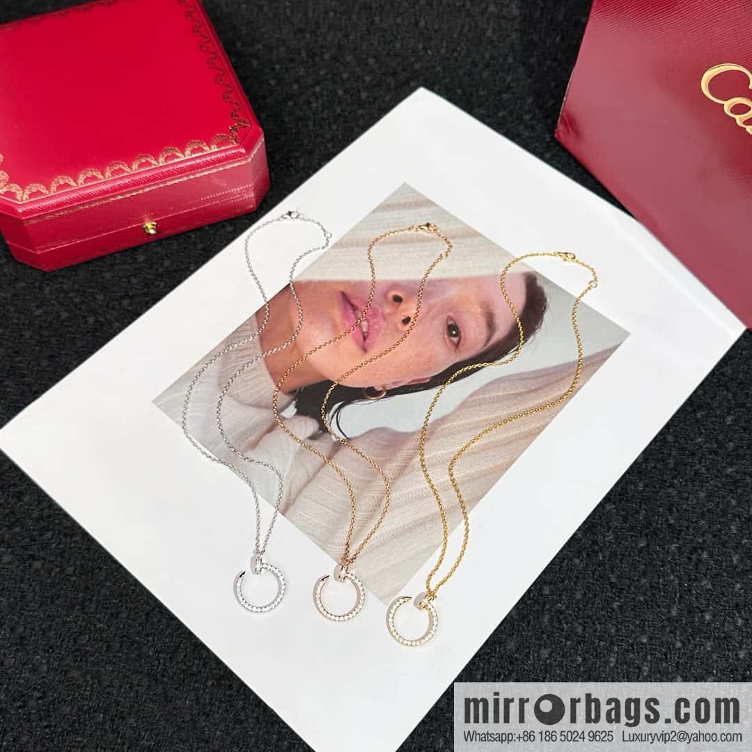 ❗New ❗ ☀ one to one Seiko version ☀ Cartier Cartier glossy, full of diamonds, nail necklace ☀