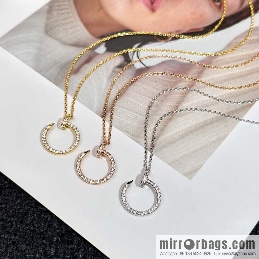 ❗New ❗ ☀ one to one Seiko version ☀ Cartier Cartier glossy, full of diamonds, nail necklace ☀