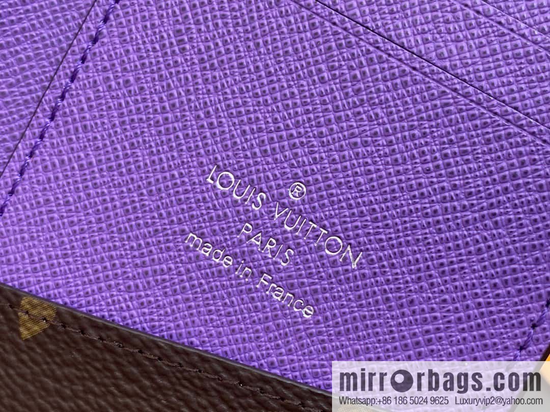 [Premium‑quality] M82955 monogram purple, card holder wallet series, this Coin card holder, pocket card holder