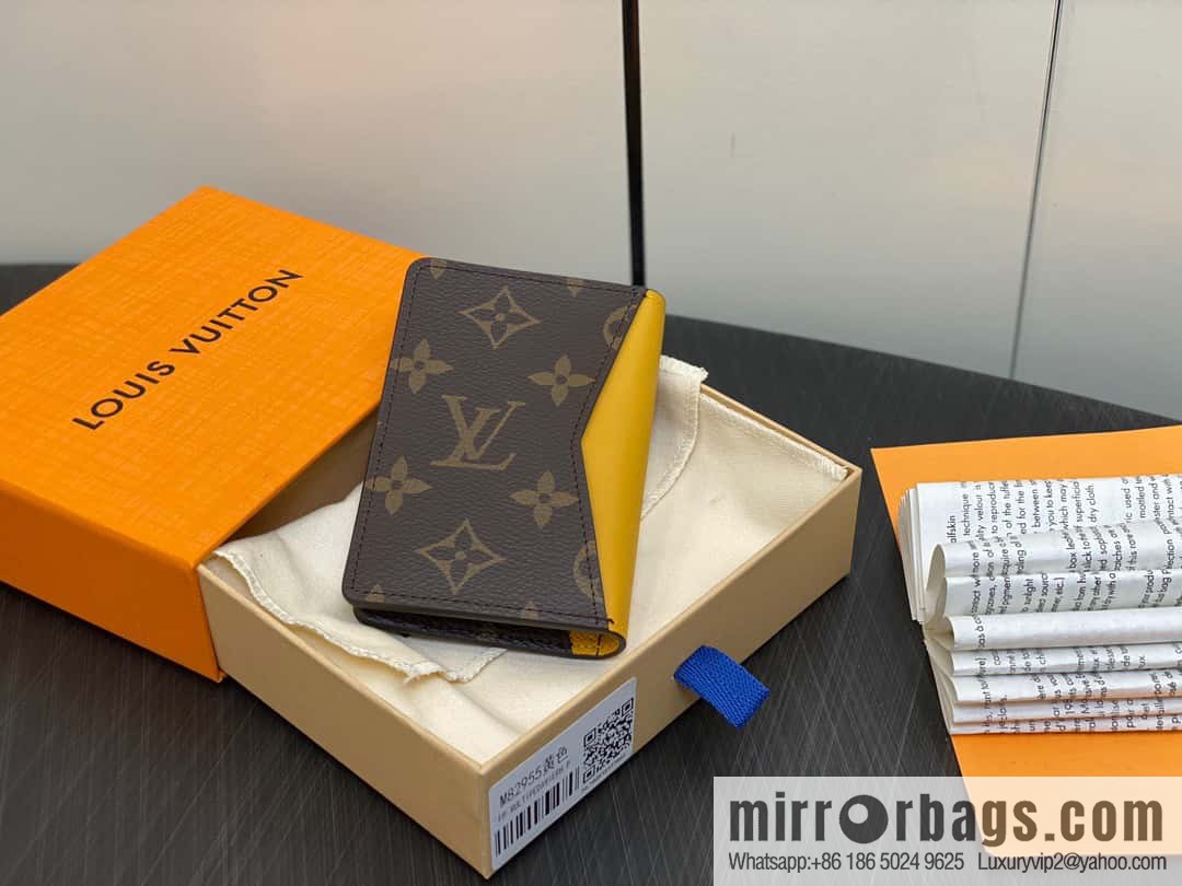 [Premium‑quality] M82955 monogram yellow, card holder wallet series, this Coin card holder, pocket card holder
