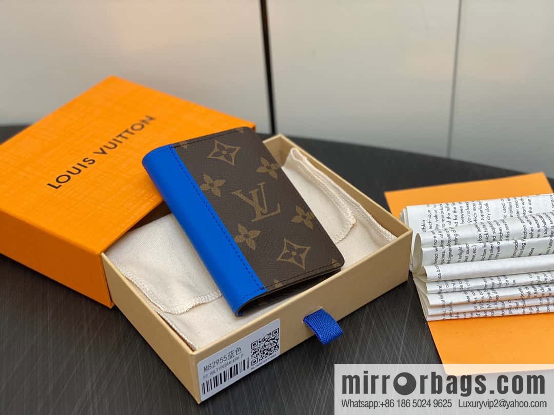 [Premium‑quality] M82955 monogram blue card holder wallet series, this Coin card holder, pocket card holder