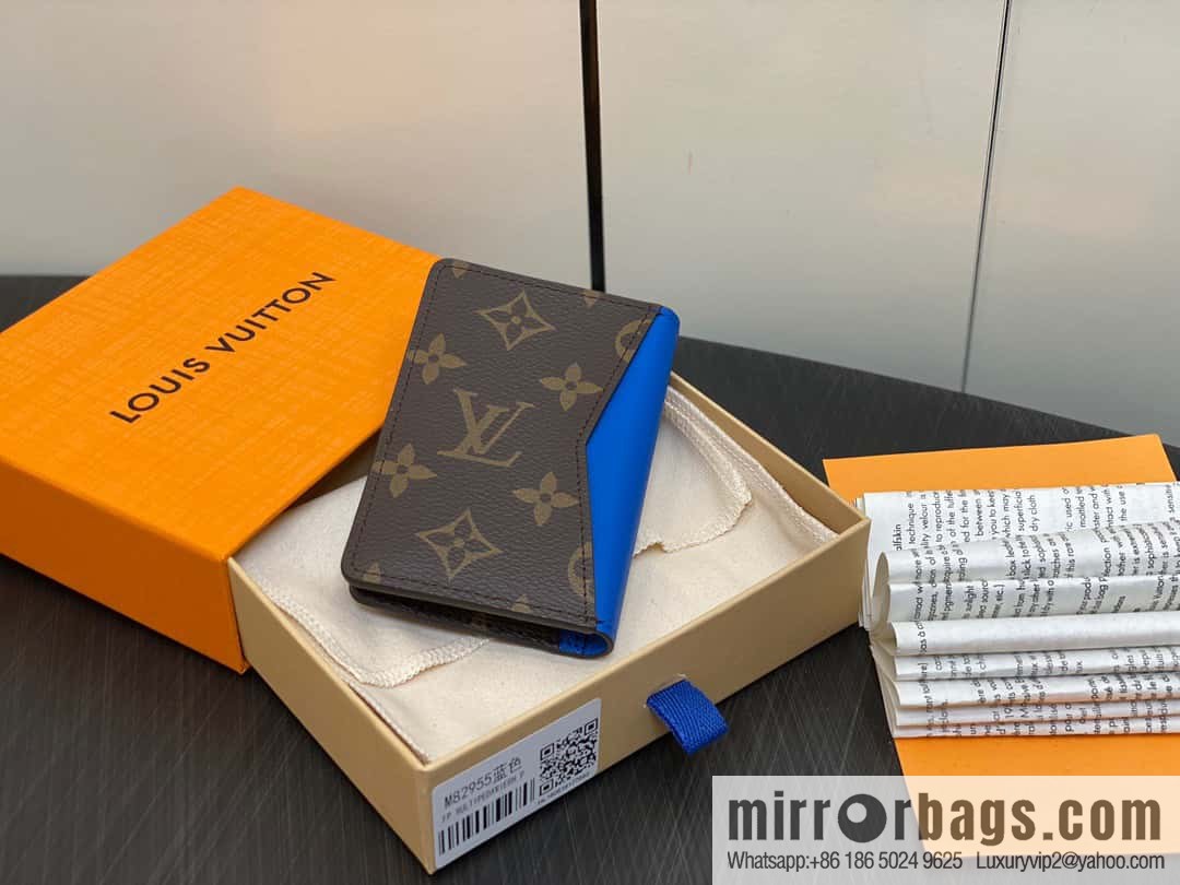 [Premium‑quality] M82955 monogram blue card holder wallet series, this Coin card holder, pocket card holder