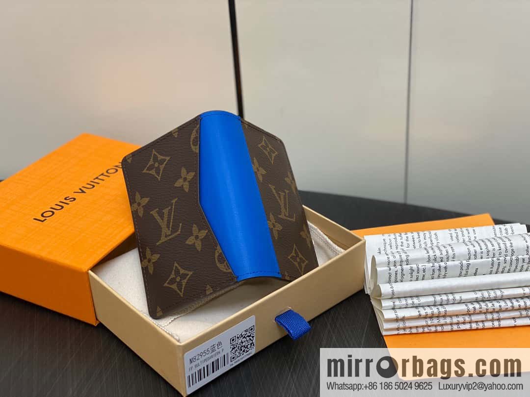 [Premium‑quality] M82955 monogram blue card holder wallet series, this Coin card holder, pocket card holder