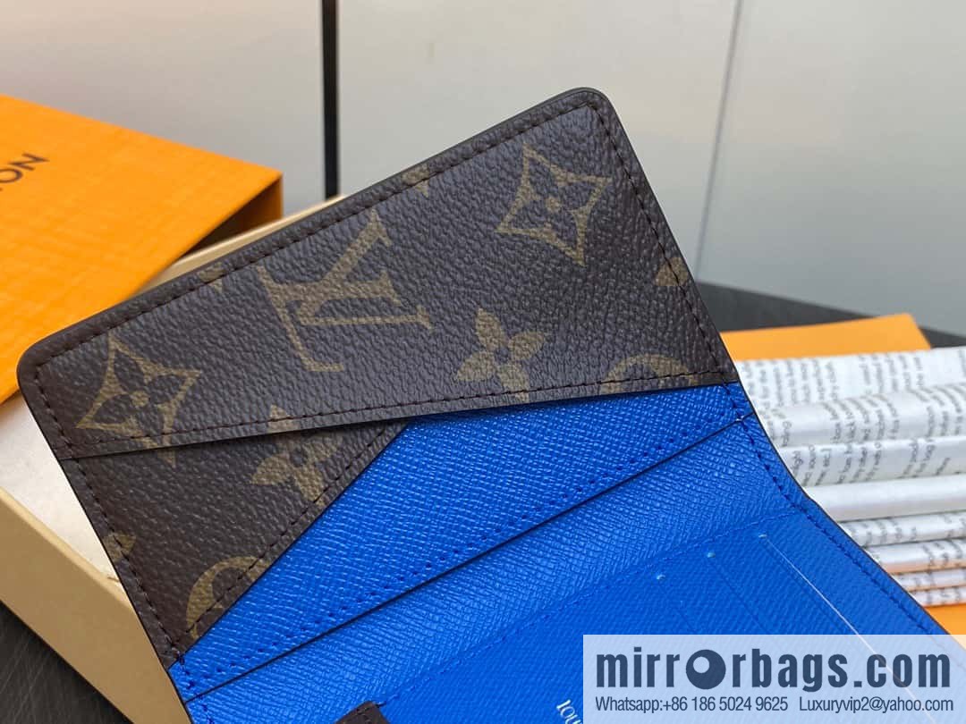 [Premium‑quality] M82955 monogram blue card holder wallet series, this Coin card holder, pocket card holder