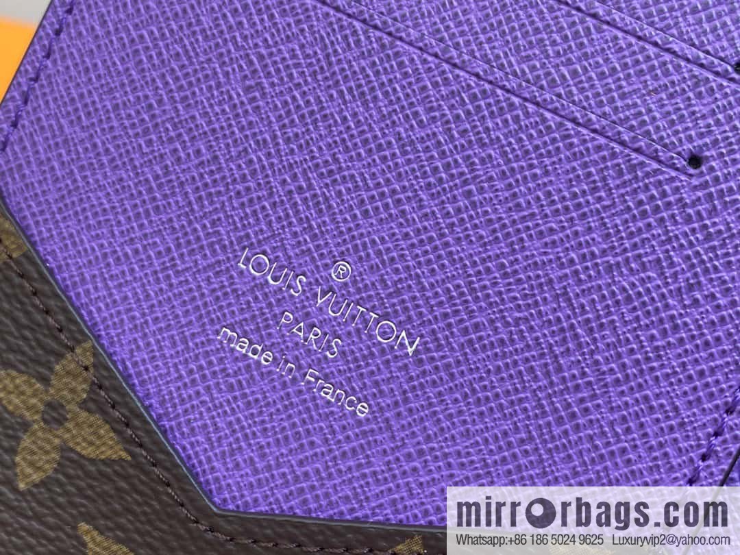 [Premium‑quality] M82862 monogram purple, passport holder wallet series, passport protective cover