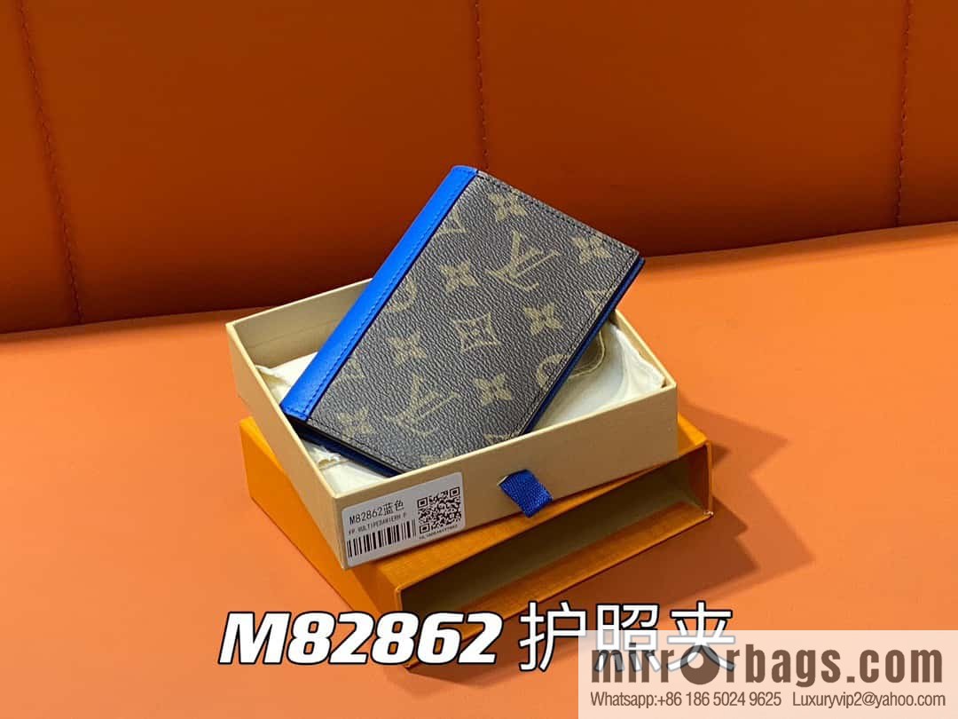 [Premium‑quality] M82862 monogram blue, passport holder wallet series, passport protective cover