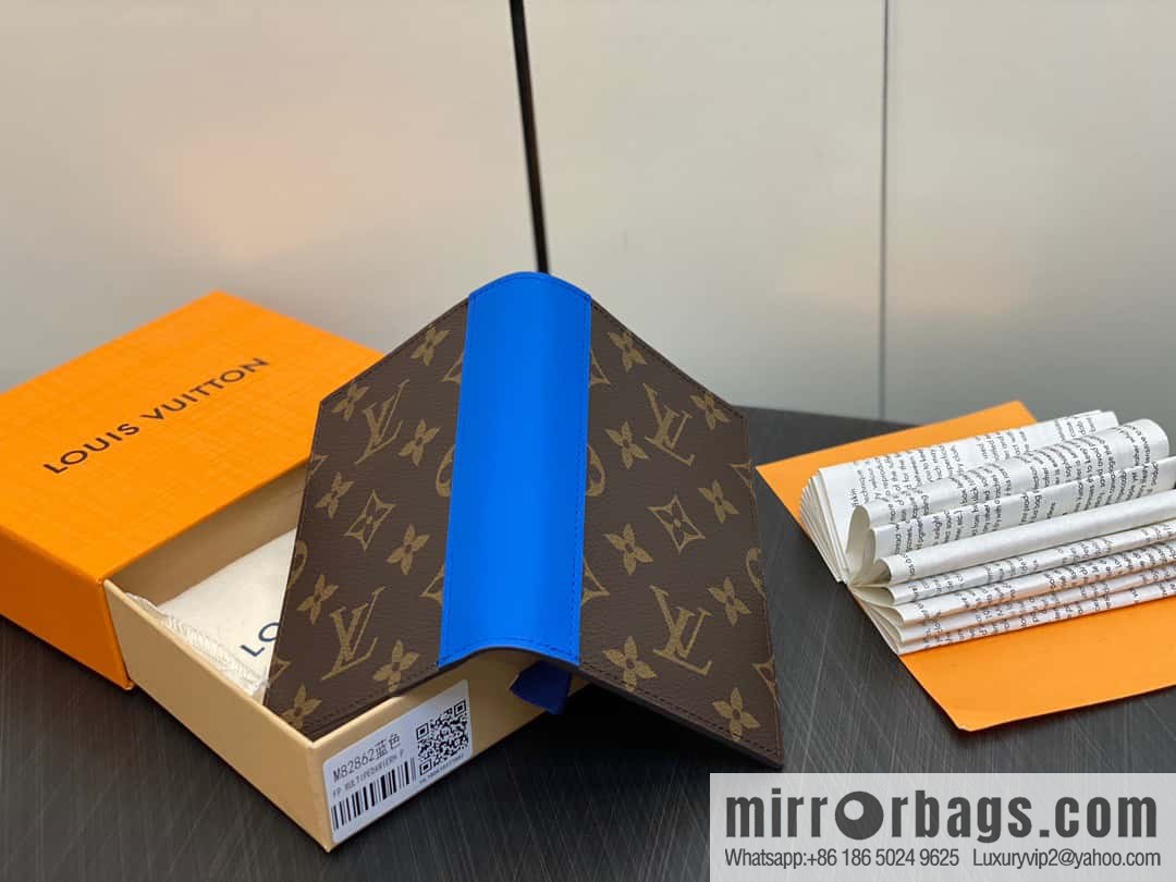 [Premium‑quality] M82862 monogram blue, passport holder wallet series, passport protective cover