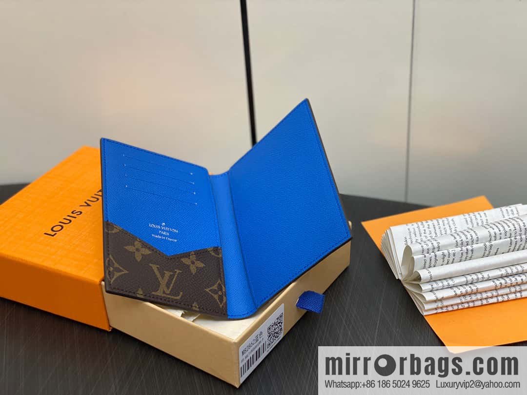 [Premium‑quality] M82862 monogram blue, passport holder wallet series, passport protective cover