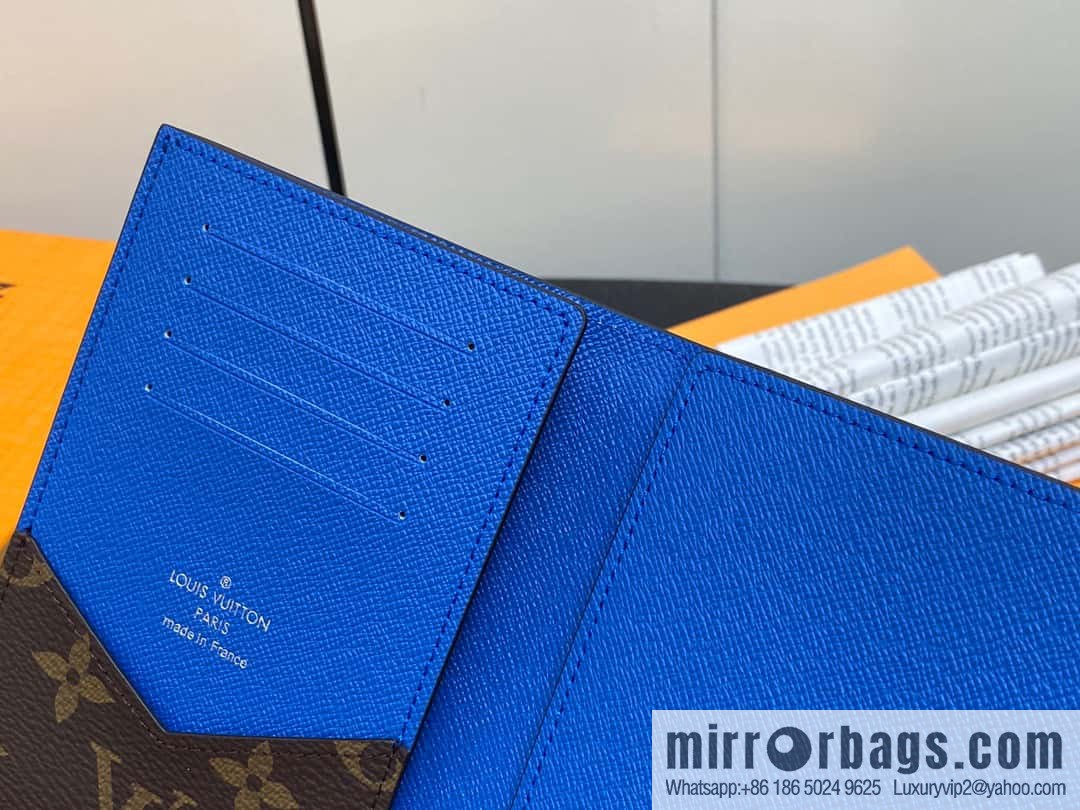 [Premium‑quality] M82862 monogram blue, passport holder wallet series, passport protective cover