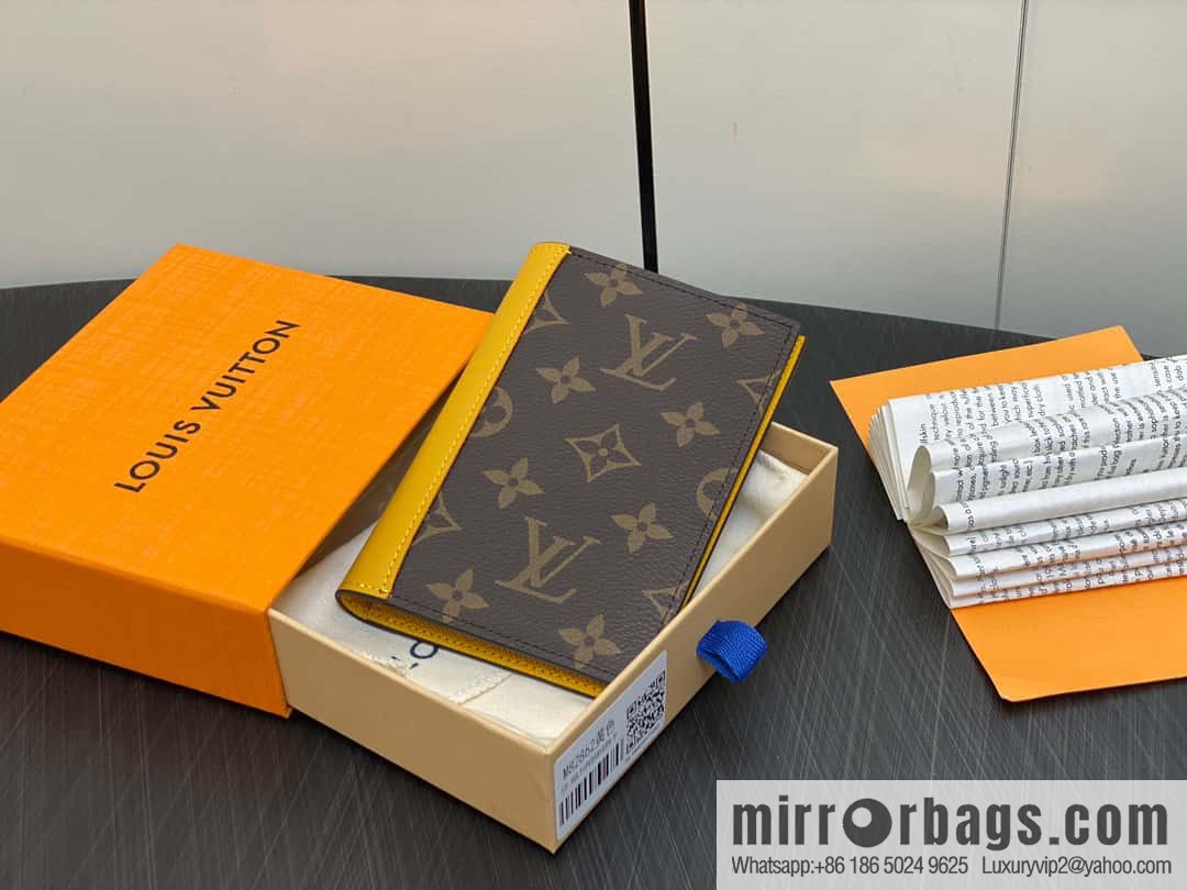 [Premium‑quality] M82862 monogram yellow, passport holder wallet series, passport protective cover