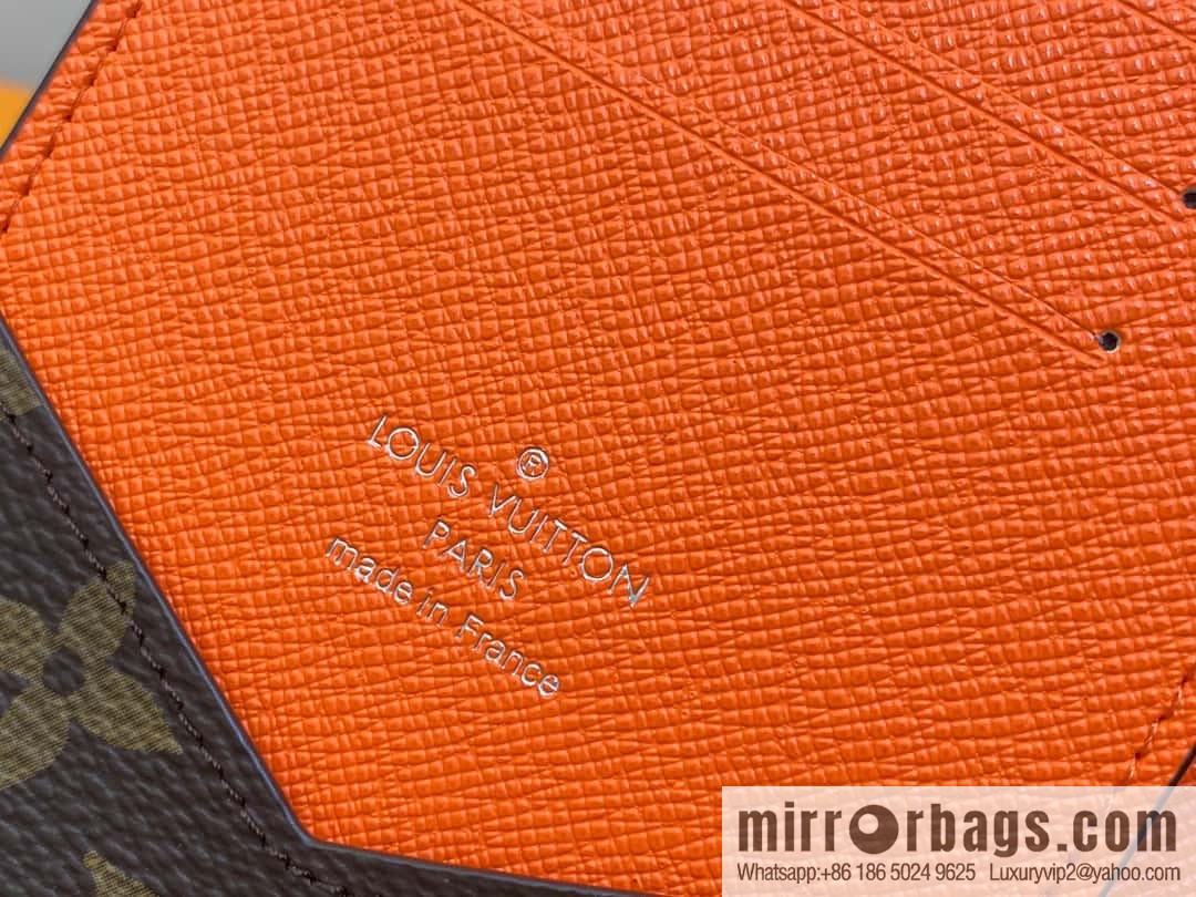 [Premium‑quality] M82862 monogram orange, passport holder wallet series, passport protective cover