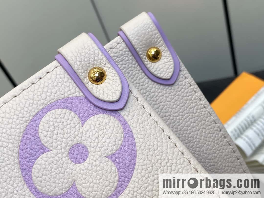 [Boutique‑grade] M23937 taro milk tea purple M45595 full leather square bag series On the go tote bag
