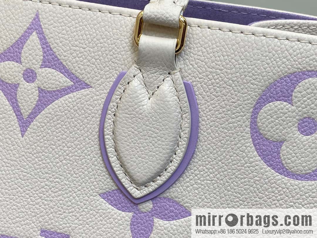 [Boutique‑grade] M23937 taro milk tea purple M45595 full leather square bag series On the go tote bag