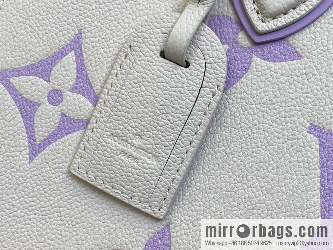 [Boutique‑grade] M23937 taro milk tea purple M45595 full leather square bag series On the go tote bag