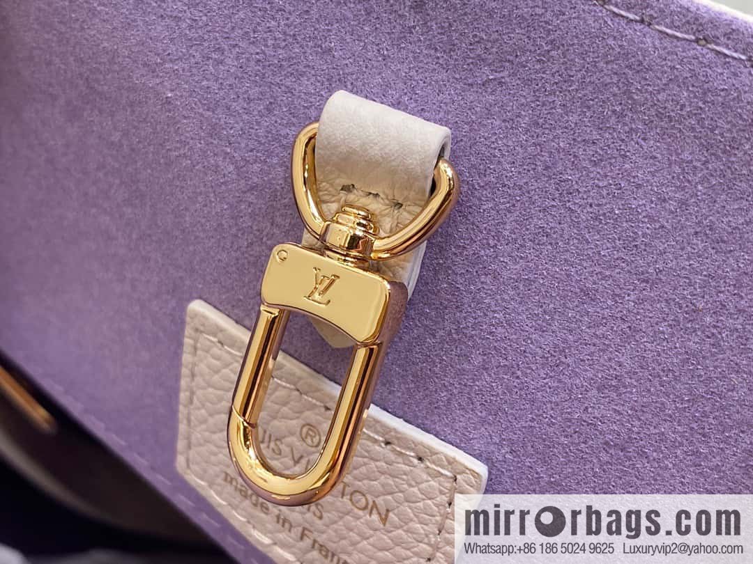 [Boutique‑grade] M23937 taro milk tea purple M45595 full leather square bag series On the go tote bag