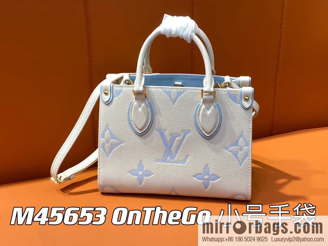 [Boutique‑grade] M45653 blueberry milk M46833 M46569 full leather square bag series, this OnTheGo small handbag.