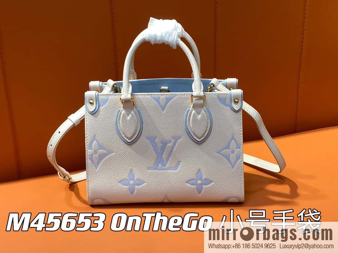 [Boutique‑grade] M45653 blueberry milk M46833 M46569 full leather square bag series, this OnTheGo small handbag.