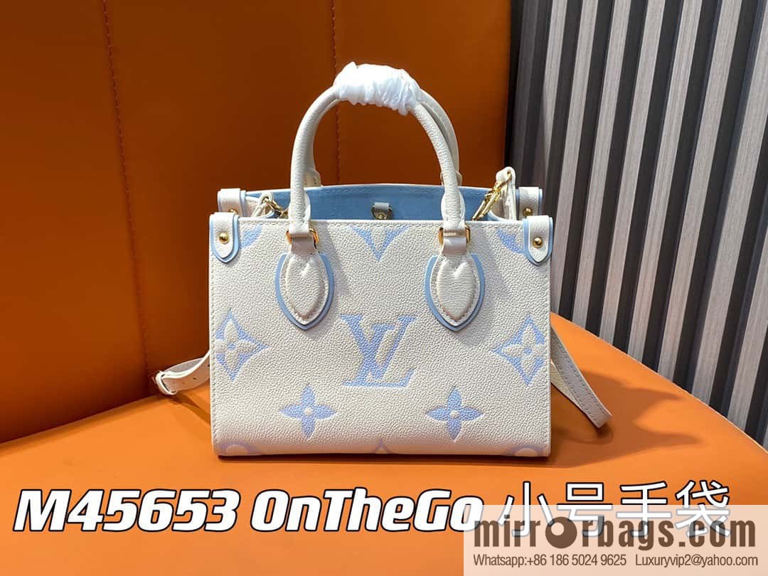 [Boutique‑grade] M45653 blueberry milk M46833 M46569 full leather square bag series, this OnTheGo small handbag.