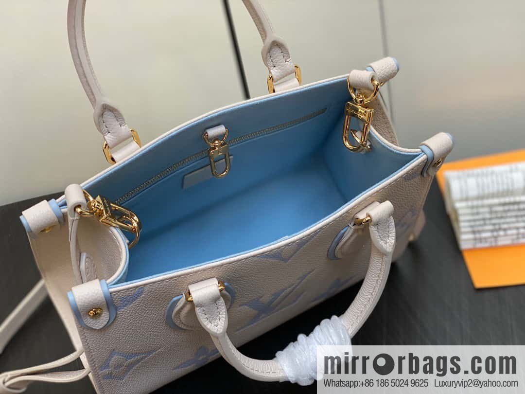 [Boutique‑grade] M45653 blueberry milk M46833 M46569 full leather square bag series, this OnTheGo small handbag.
