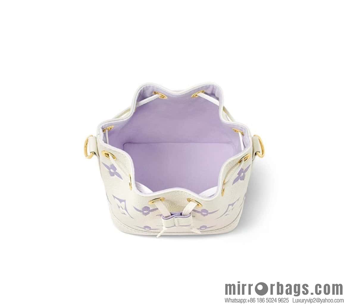 [Boutique‑grade] M82933 taro milk tea purple, full leather mini Nano Noé bucket bag M81626 M46291 Nano Noé handbag