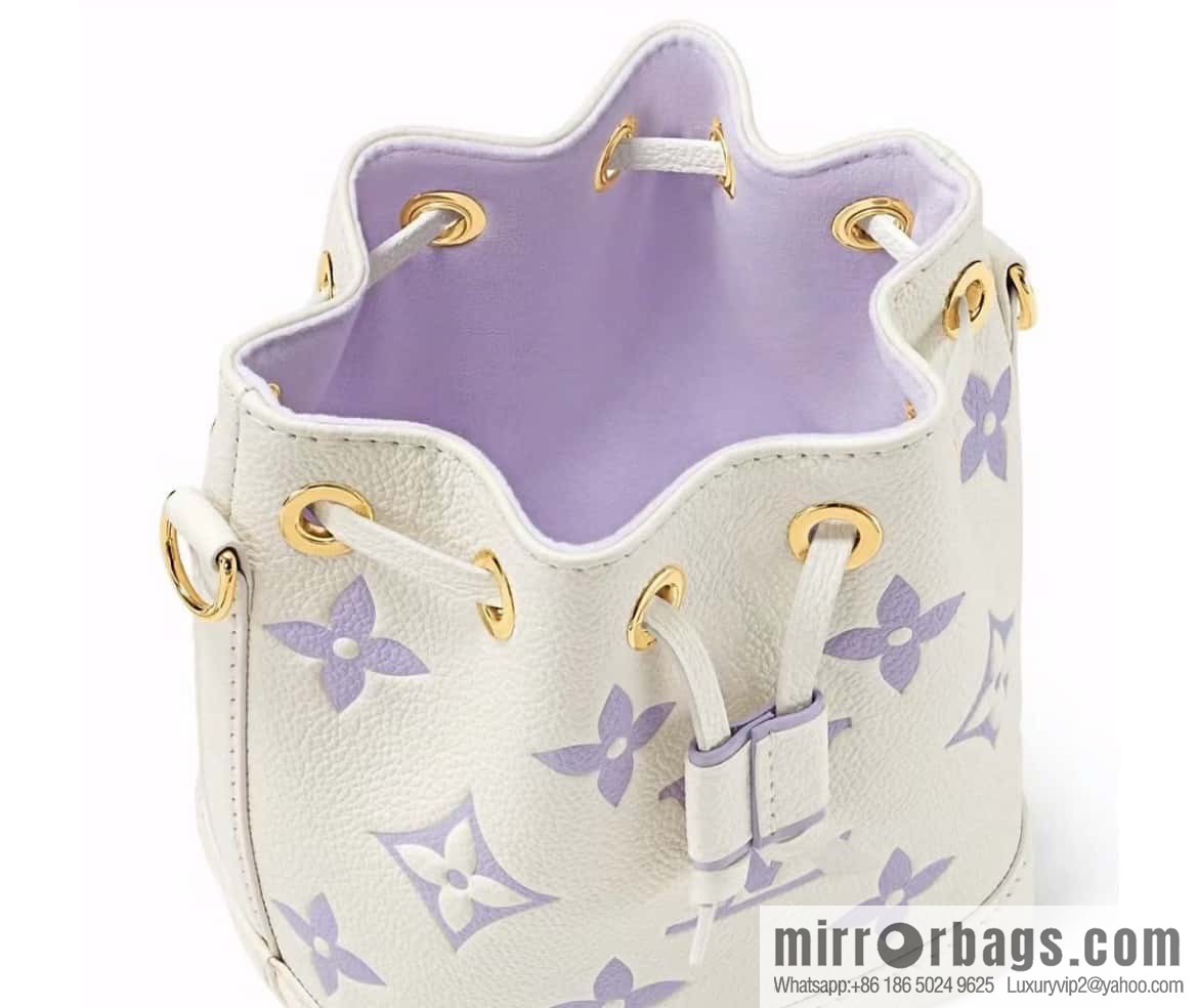[Boutique‑grade] M82933 taro milk tea purple, full leather mini Nano Noé bucket bag M81626 M46291 Nano Noé handbag