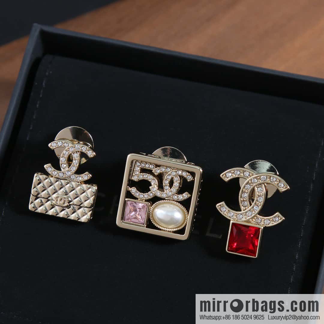 [Three in one] ☀️ new ☑️ Chanel double c bag square diamond three-piece brooch ☀️