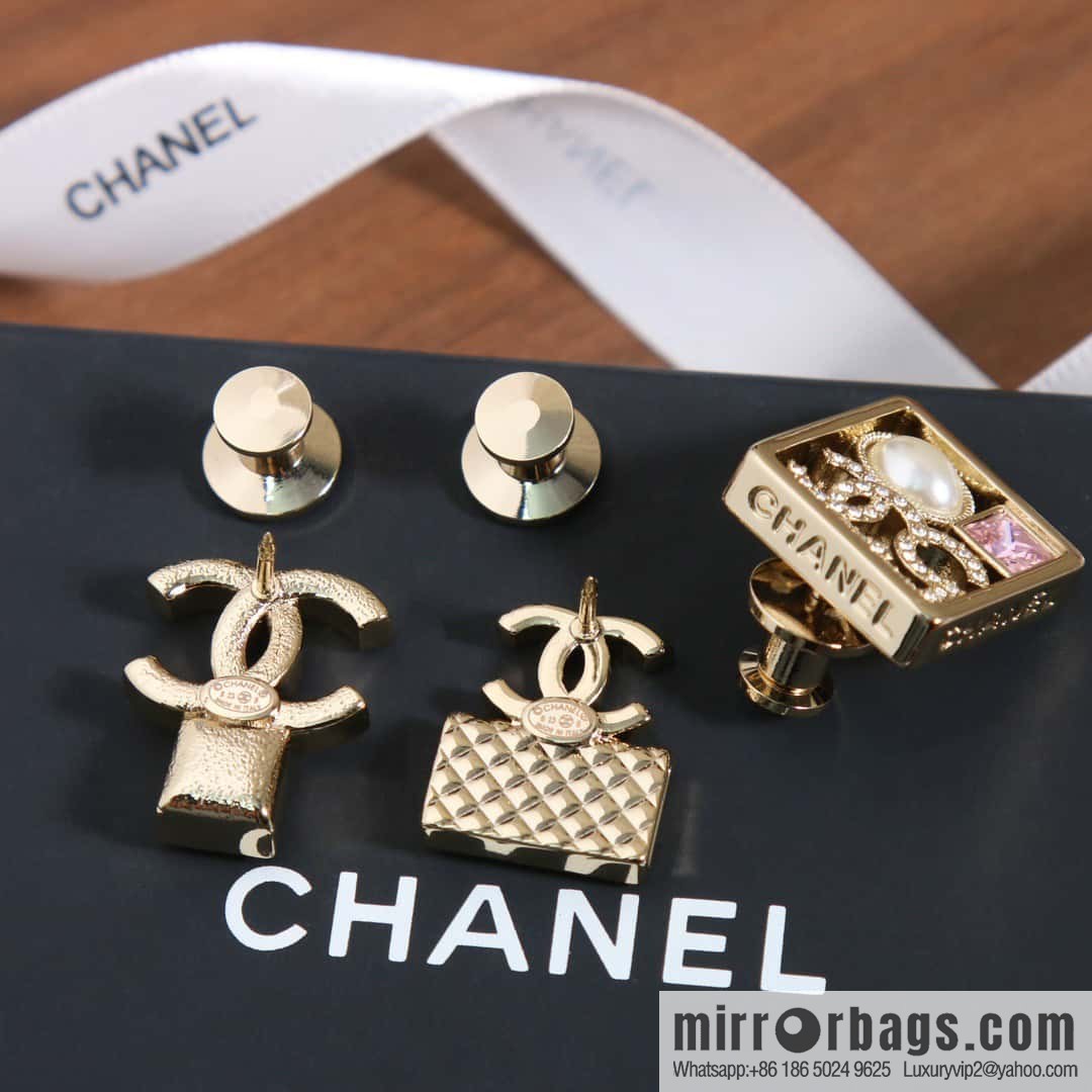 [Three in one] ☀️ new ☑️ Chanel double c bag square diamond three-piece brooch ☀️