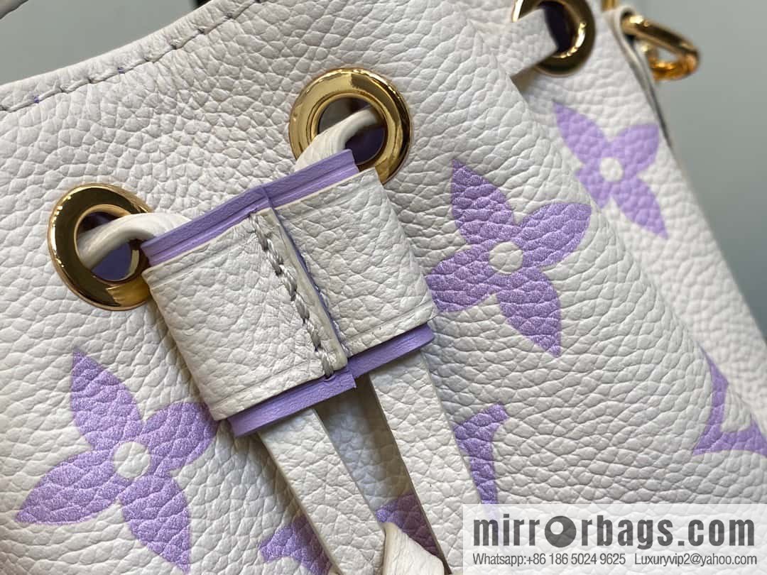 [Boutique‑grade] M82933 taro milk tea purple, full leather mini Nano Noé bucket bag M81626 M46291 Nano Noé handbag