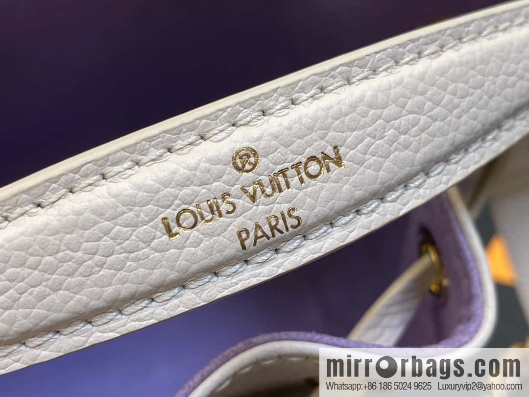 [Boutique‑grade] M82933 taro milk tea purple, full leather mini Nano Noé bucket bag M81626 M46291 Nano Noé handbag