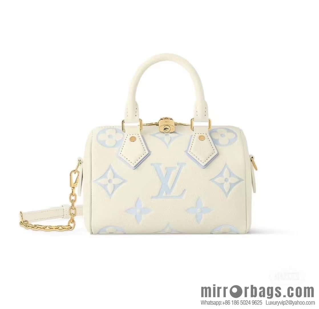 [Premium‑quality] M46397 blueberry milk, full leather speedy pillow bag series Speedy Bandoulière 20 handbag