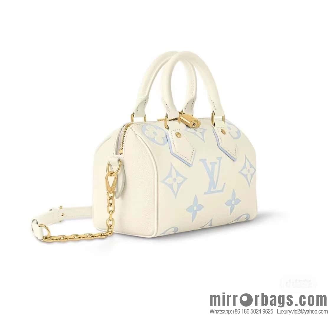 [Premium‑quality] M46397 blueberry milk, full leather speedy pillow bag series Speedy Bandoulière 20 handbag