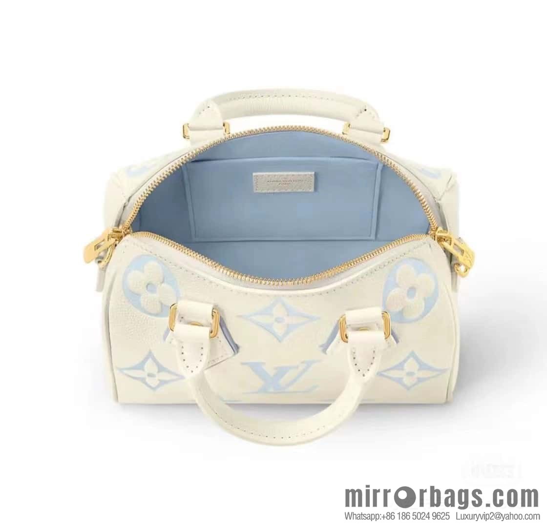 [Premium‑quality] M46397 blueberry milk, full leather speedy pillow bag series Speedy Bandoulière 20 handbag