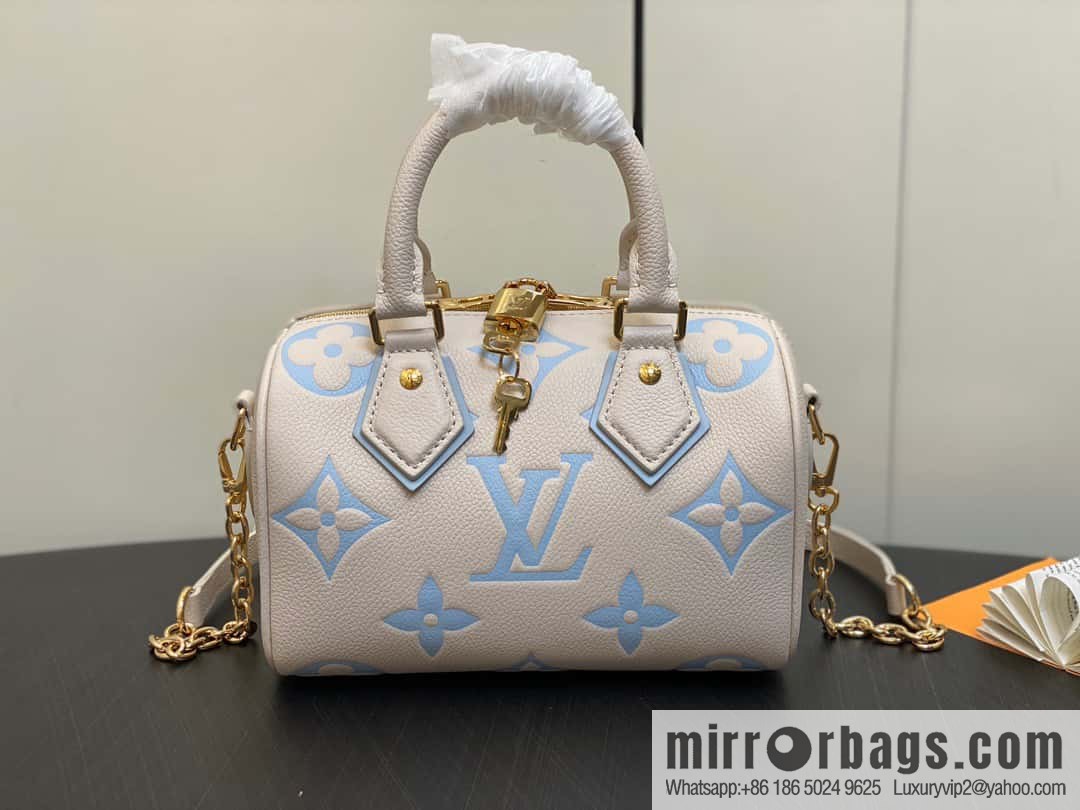 [Premium‑quality] M46397 blueberry milk, full leather speedy pillow bag series Speedy Bandoulière 20 handbag