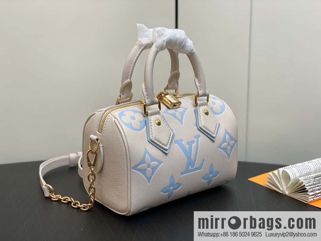 [Premium‑quality] M46397 blueberry milk, full leather speedy pillow bag series Speedy Bandoulière 20 handbag