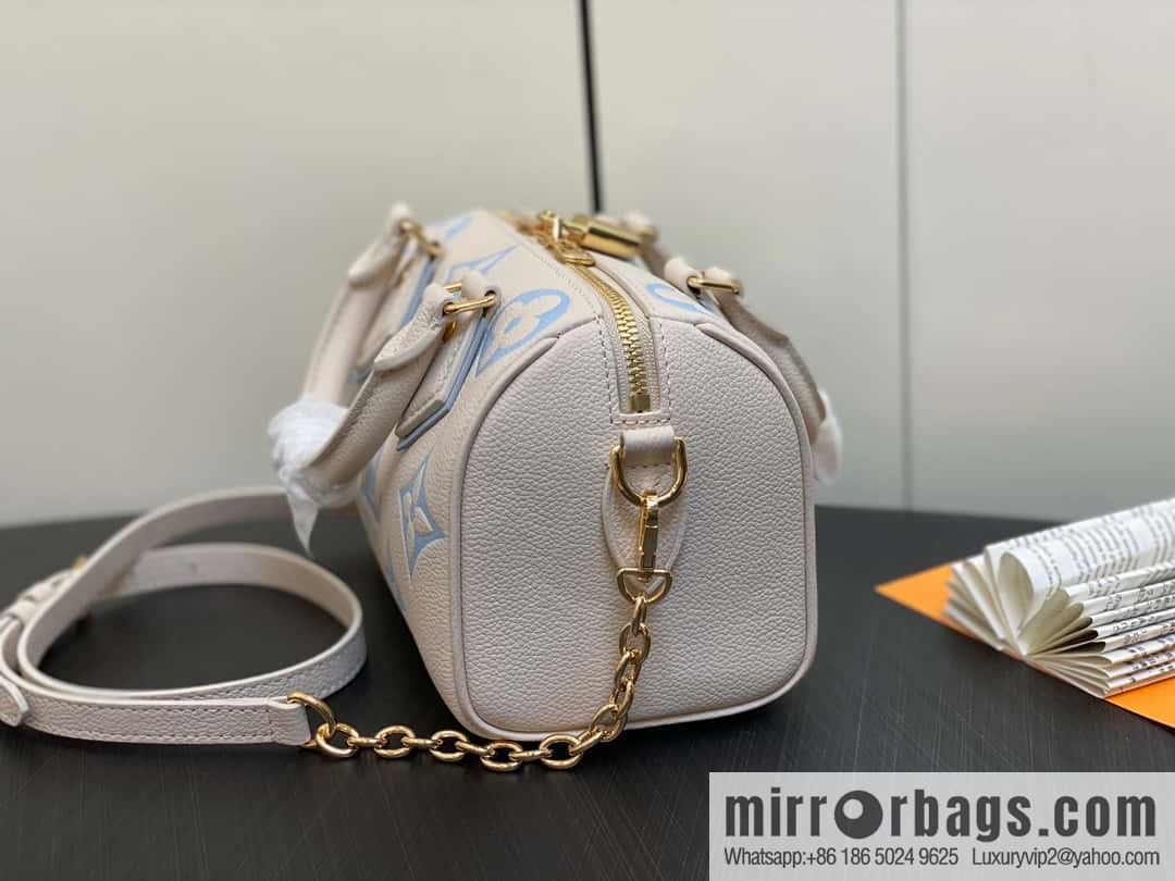 [Premium‑quality] M46397 blueberry milk, full leather speedy pillow bag series Speedy Bandoulière 20 handbag