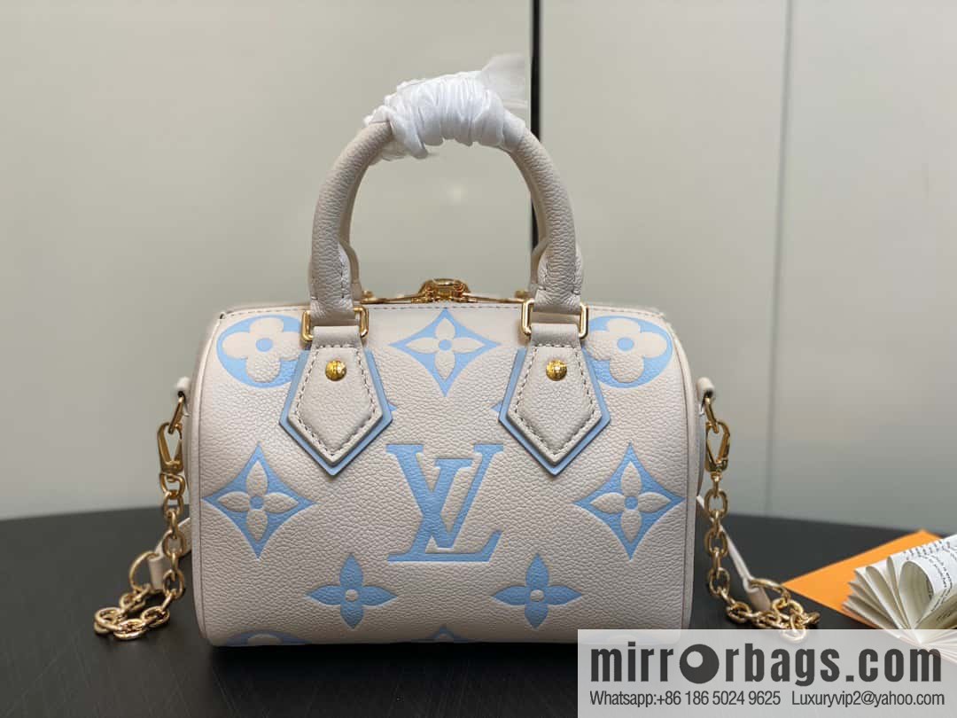 [Premium‑quality] M46397 blueberry milk, full leather speedy pillow bag series Speedy Bandoulière 20 handbag