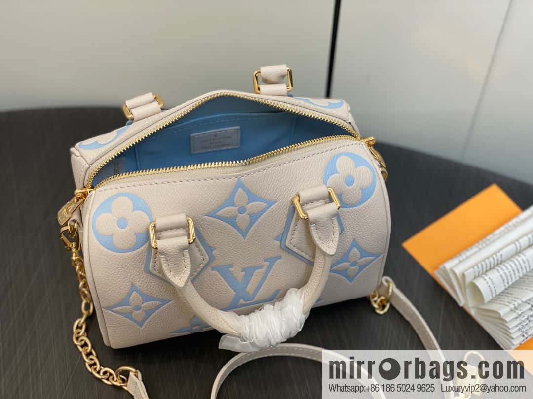 [Premium‑quality] M46397 blueberry milk, full leather speedy pillow bag series Speedy Bandoulière 20 handbag