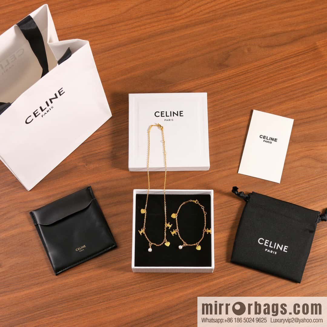 ❗️New ❗️ Qixi Festival limited edition ❤️ ☀️ new ☑️ Celine Arc de Triomphe fringed necklace, bracelet