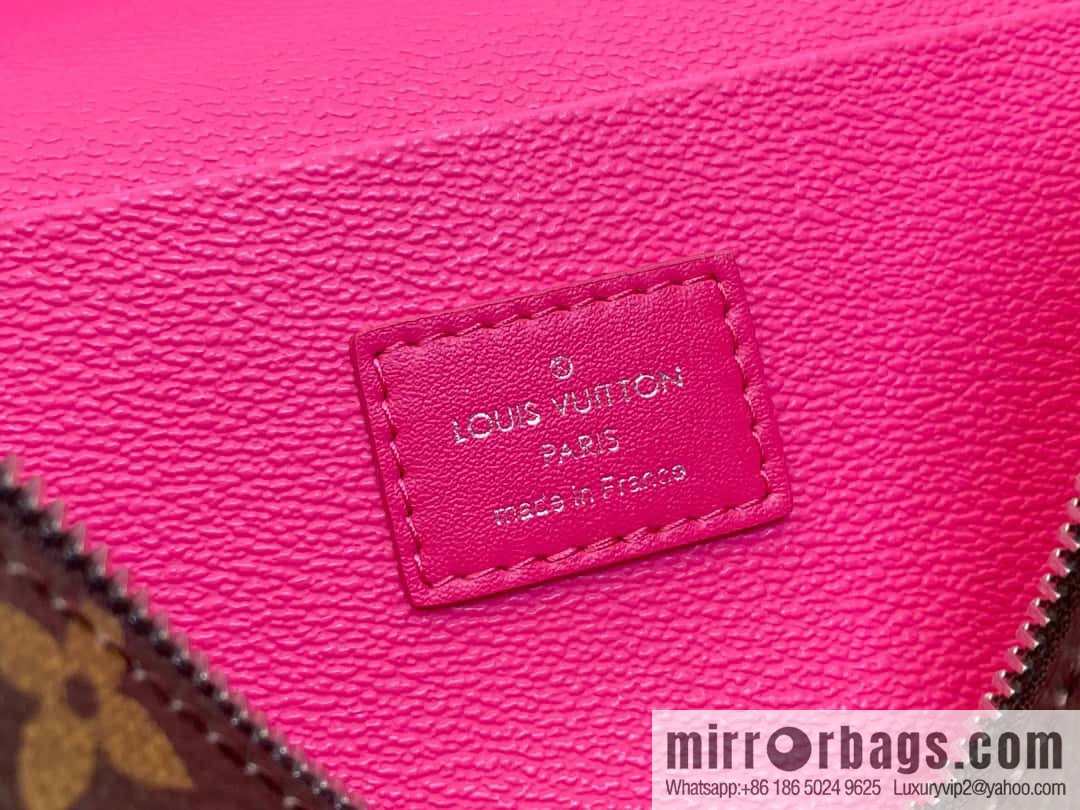 [Boutique‑grade] M46767 monogram plum red pouch series Nice mini pouch M46766