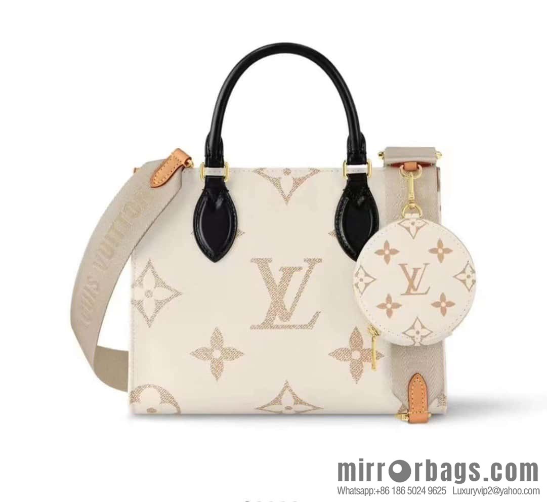 [Boutique‑grade] M24533 white flower, square bag series, this OnTheGo small handbag.