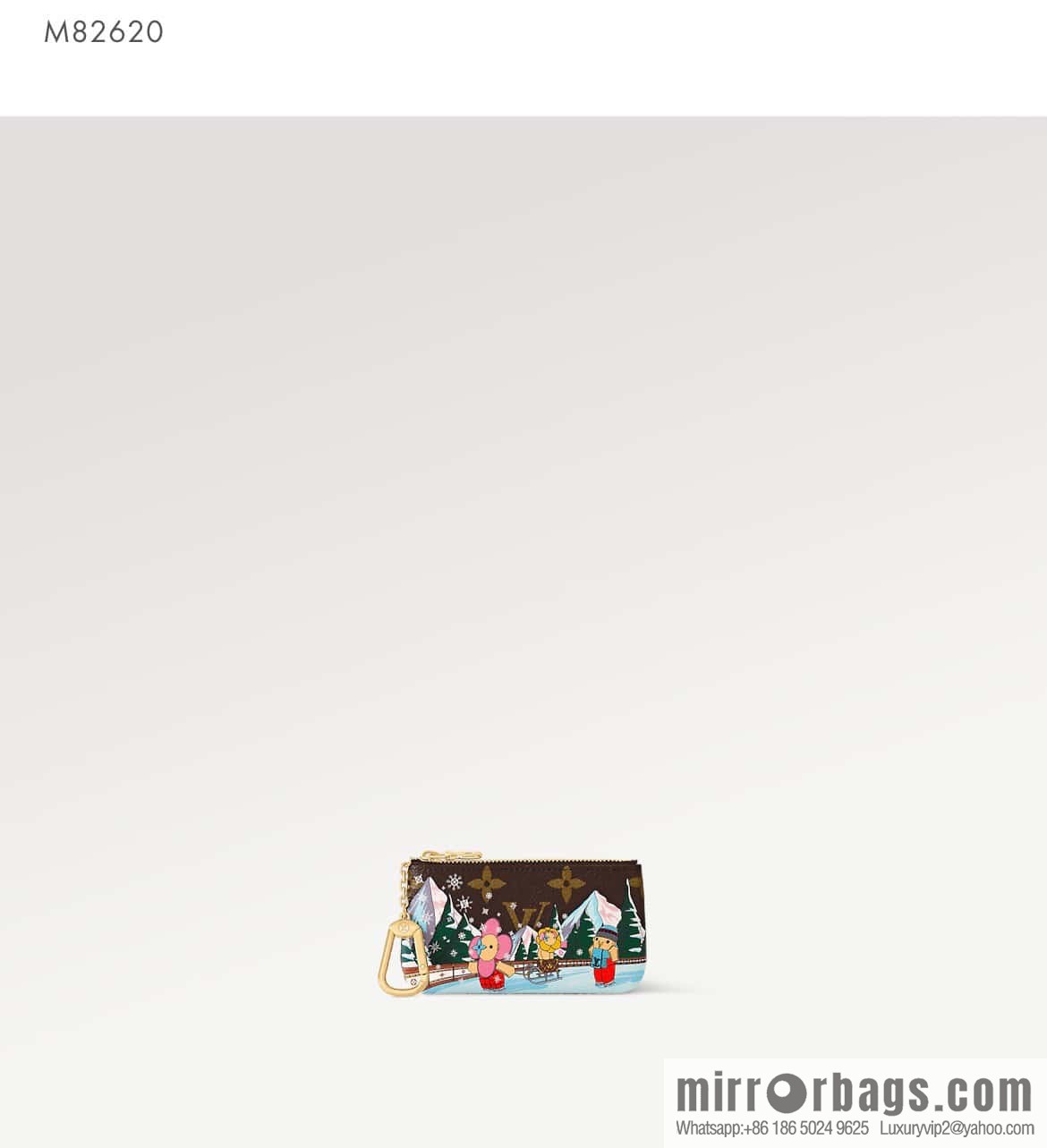 [Boutique‑grade] M82620 Christmas model, key bag wallet series, key bag 2023 Christmas M62650 82620 silk screen